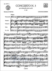 Concerto no. 3 in sol maggiore per violoncello solo e archi G. 480
